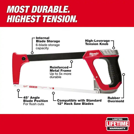 12 In. Hack Saw with Rubber Handle with 10 In. Hack Saw - Malachi Wallace boutique