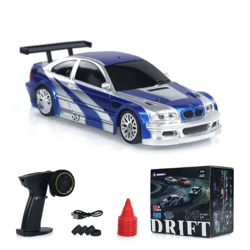 2.4G RC Drift Car 1/43 4WD Remote Control Car High Speed Four Wheel Drive Radio Controlled Mini Racing Car Model Boy Toy Gift - Malachi Wallace boutique