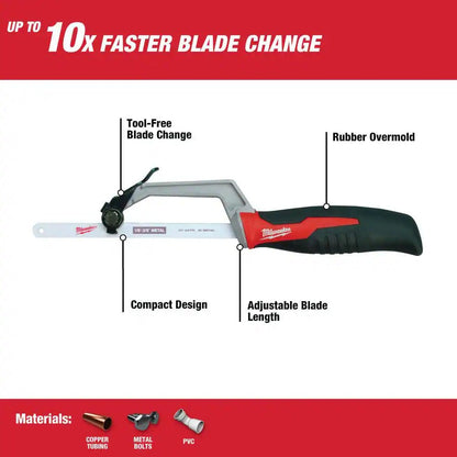 12 In. Hack Saw with Rubber Handle with 10 In. Hack Saw - Malachi Wallace boutique