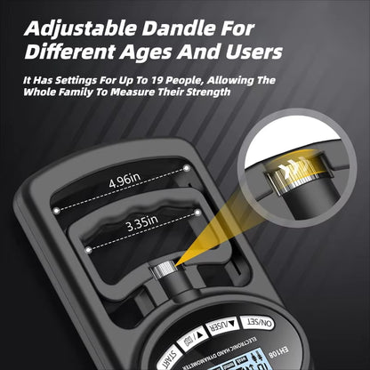 265Lbs/120Kg Grip Strength Meter for Men and Women Tester Digital Hand Dynamometer Training USB LCD Screen - Malachi Wallace boutique