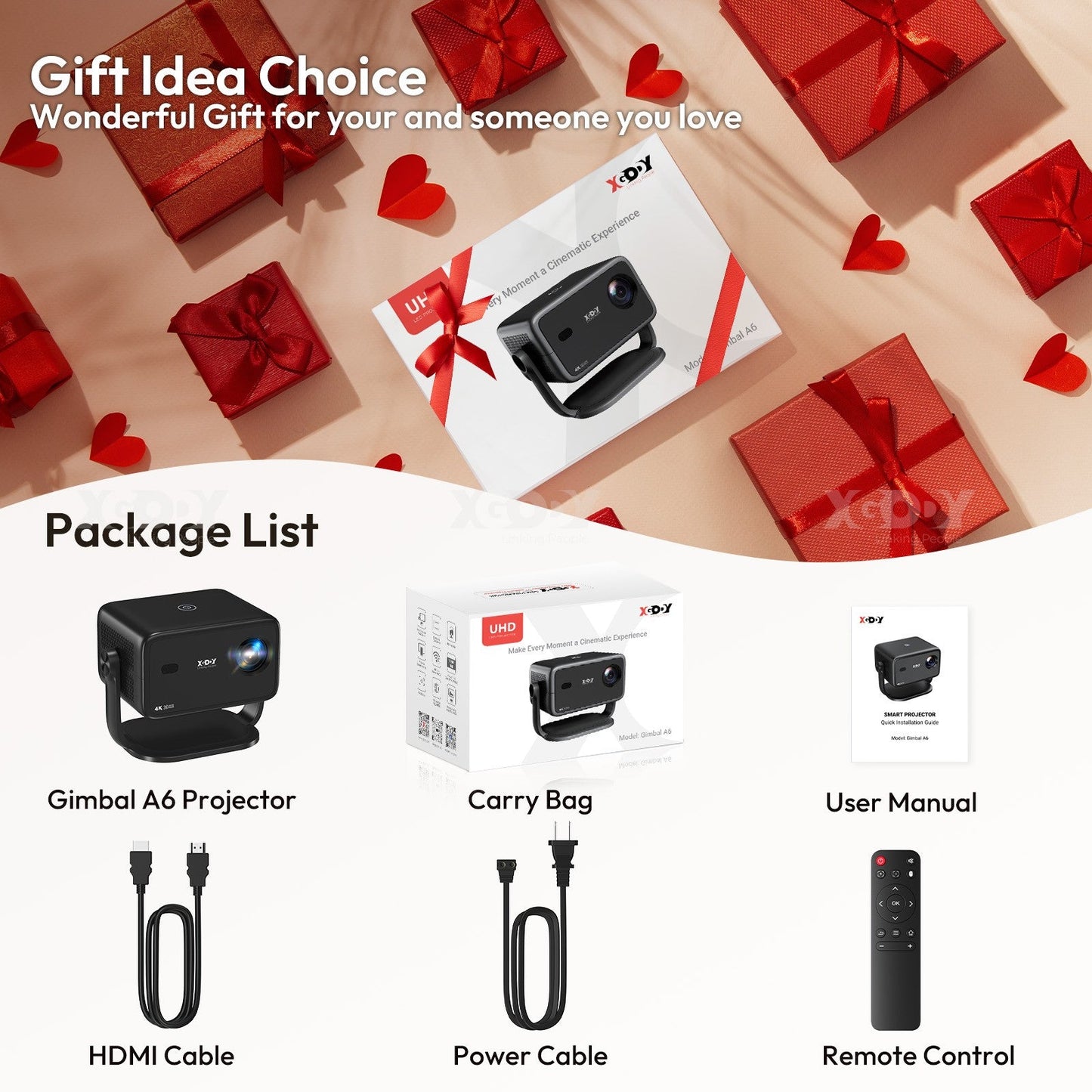 4K Smart Projector 18000 Lumen LED 1080P Wifi Bluetooth UHD Home Theater US - Malachi Wallace boutique