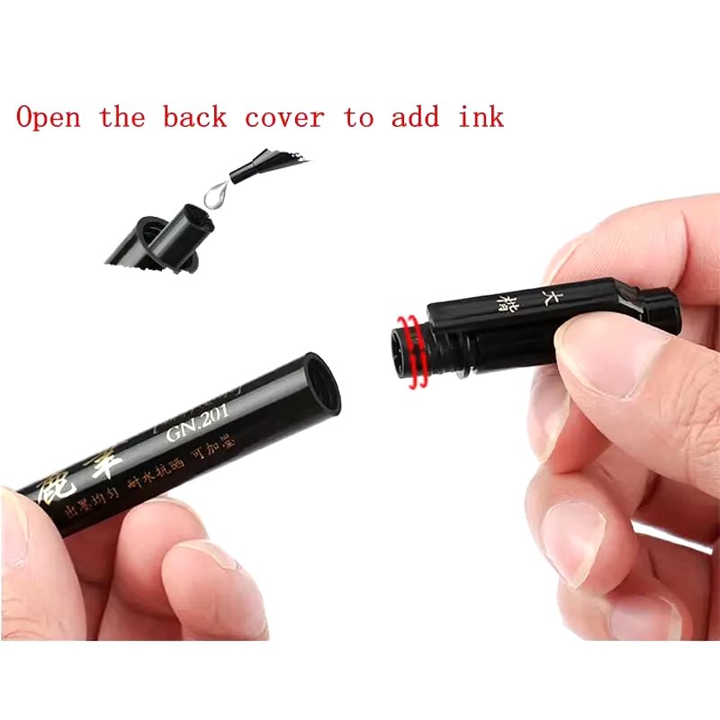 4Pcs/Set Calligraphy Pen Hand Lettering Art Pens Brush Ink Lettering Pens Markers for Writing Drawing Black Ink Pens Art Marker - Malachi Wallace boutique