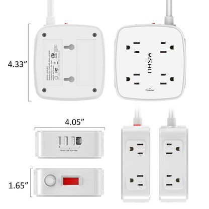6FT Surge Protector USB Power Strip