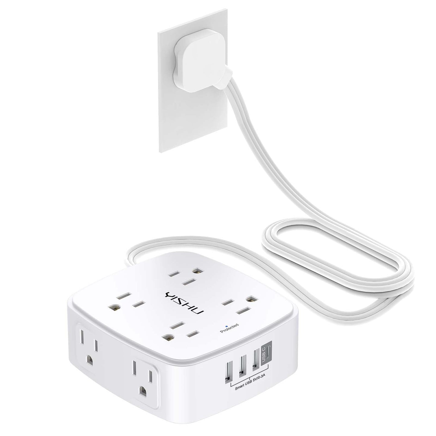 6FT Surge Protector USB Power Strip