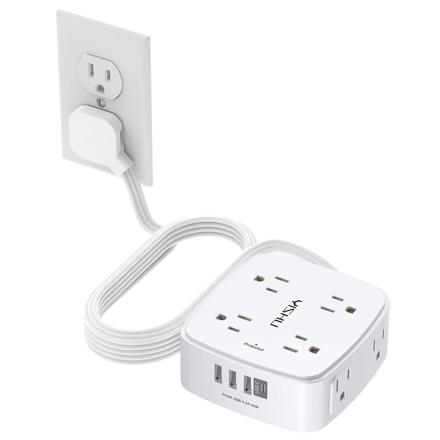 6FT Surge Protector USB Power Strip