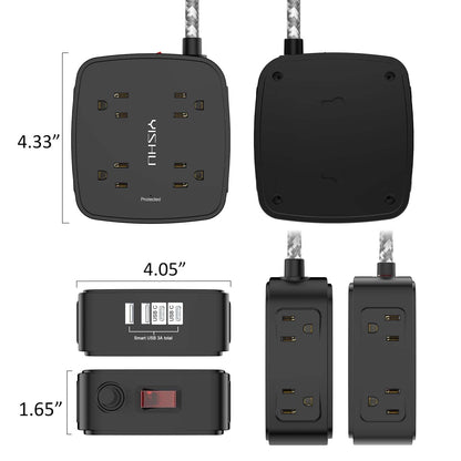 6FT Surge Protector USB Power Strip