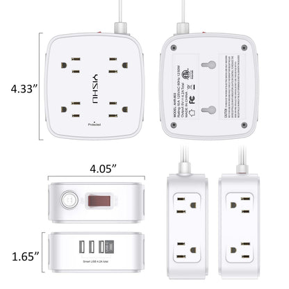 6FT Surge Protector USB Power Strip