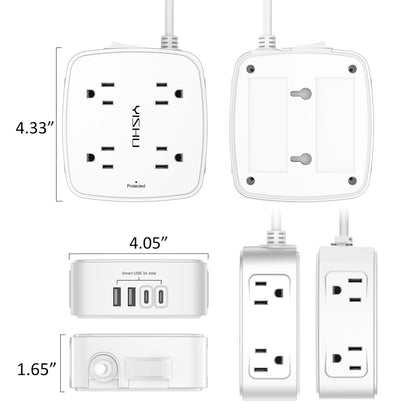 6FT Surge Protector USB Power Strip