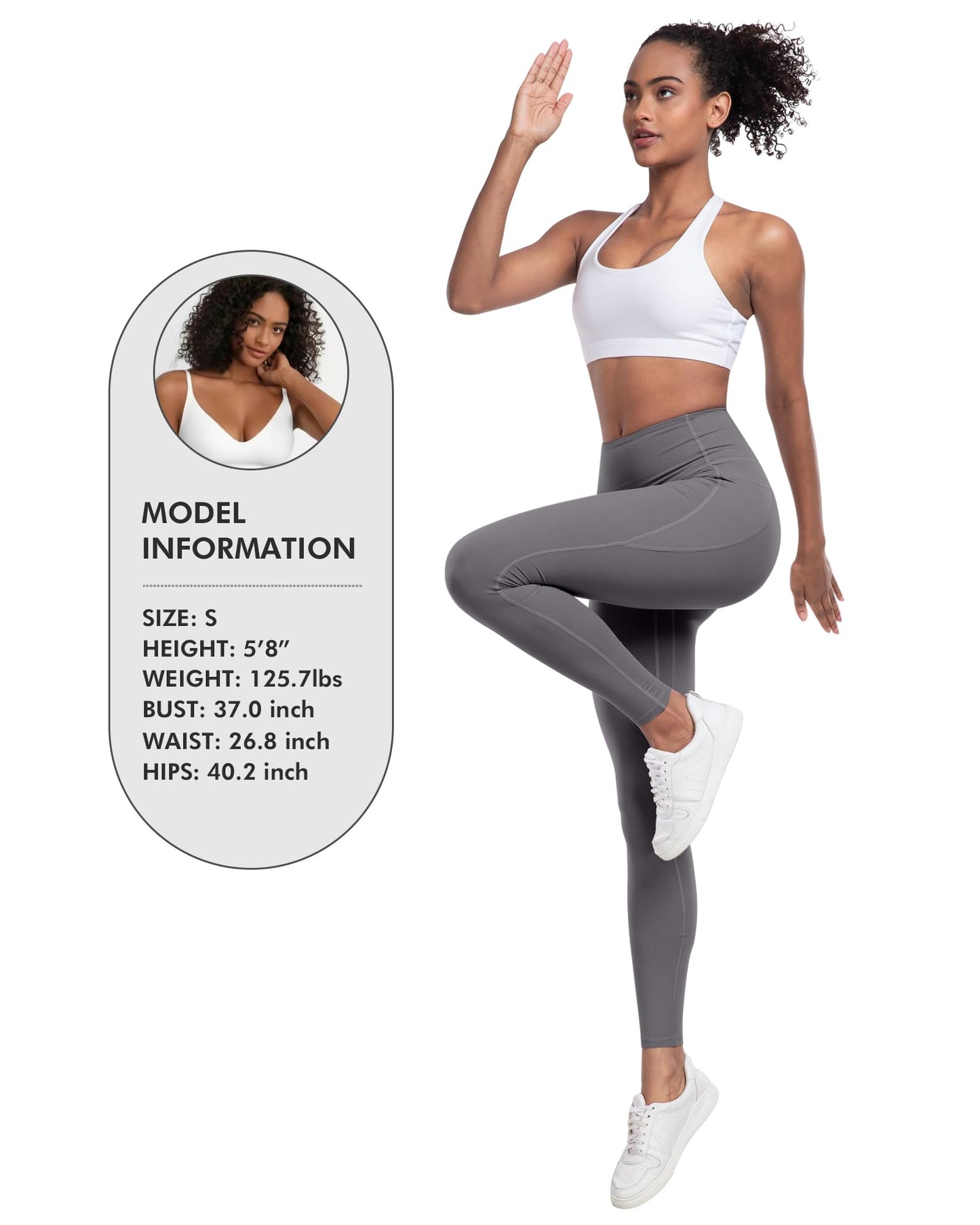 LZYVOO Leggings with Pockets for Women, 6 Packs Soft High Waisted Tummy Control Workout Yoga Pants