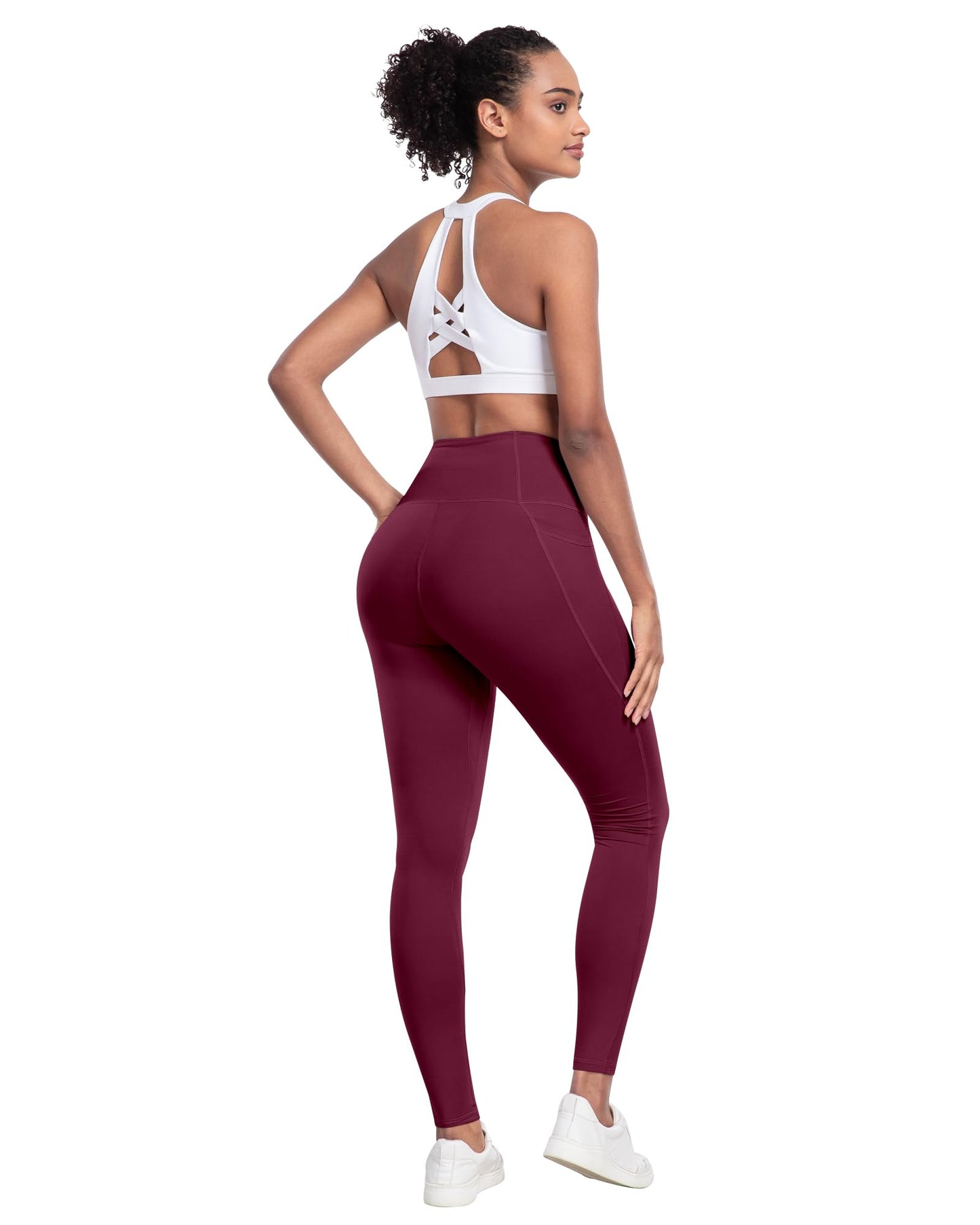 LZYVOO Leggings with Pockets for Women, 6 Packs Soft High Waisted Tummy Control Workout Yoga Pants