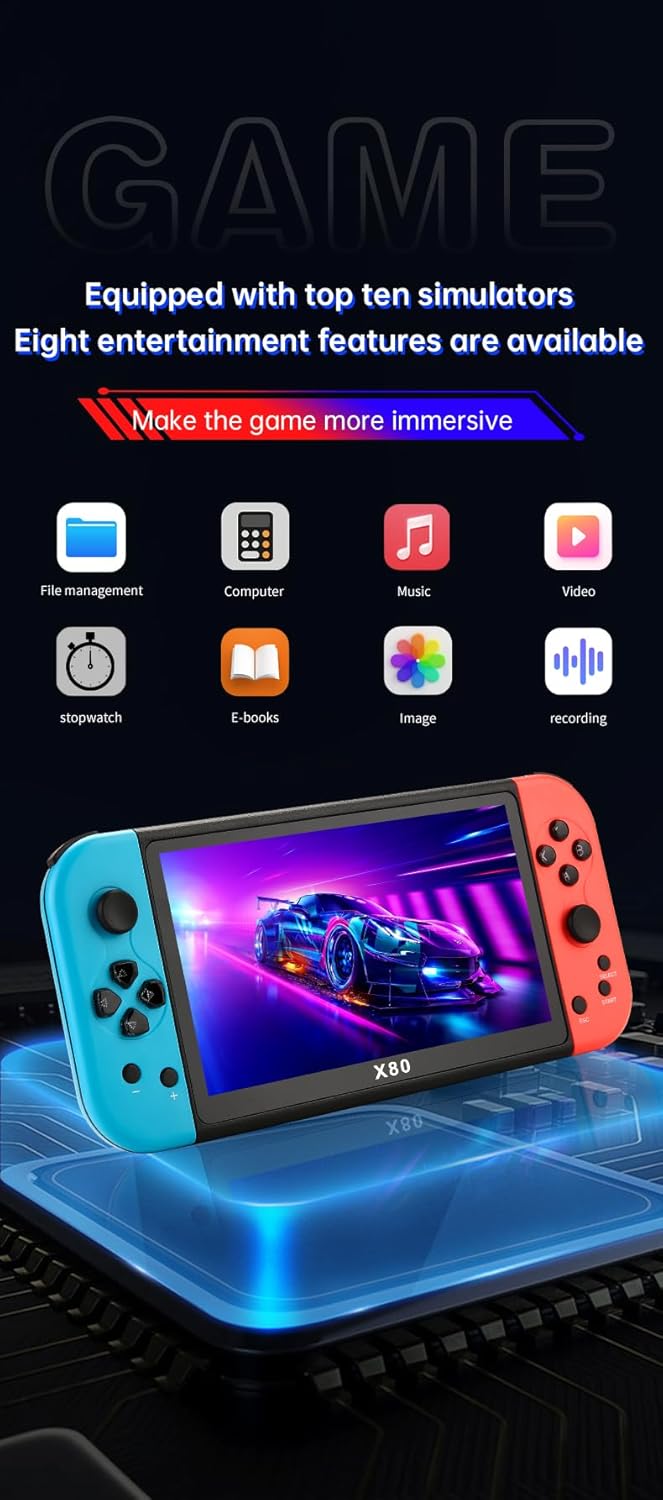 X80 Retro Handheld Gaming Console 16GB