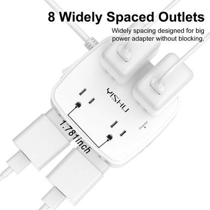 6FT Surge Protector USB Power Strip