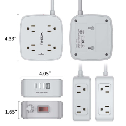 6FT Surge Protector USB Power Strip