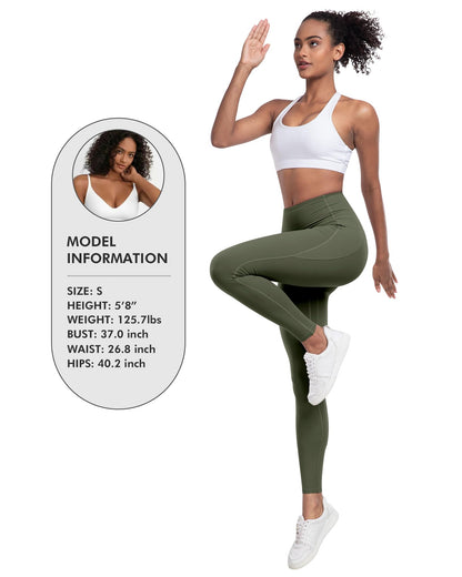 LZYVOO Leggings with Pockets for Women, 6 Packs Soft High Waisted Tummy Control Workout Yoga Pants