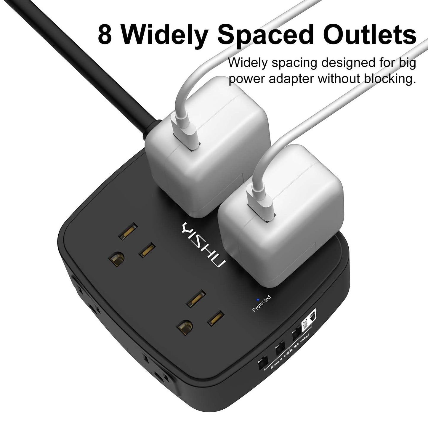 6FT Surge Protector USB Power Strip