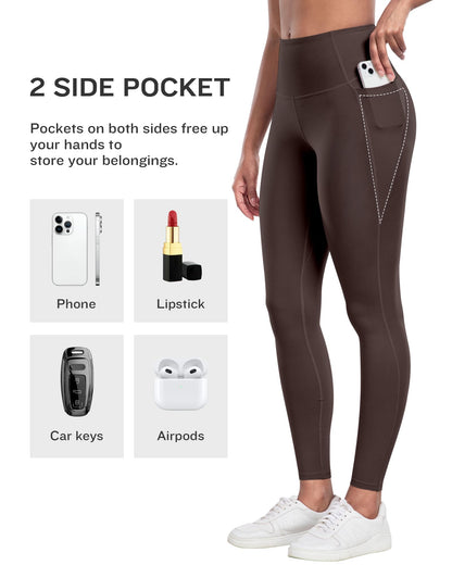 LZYVOO Leggings with Pockets for Women, 6 Packs Soft High Waisted Tummy Control Workout Yoga Pants