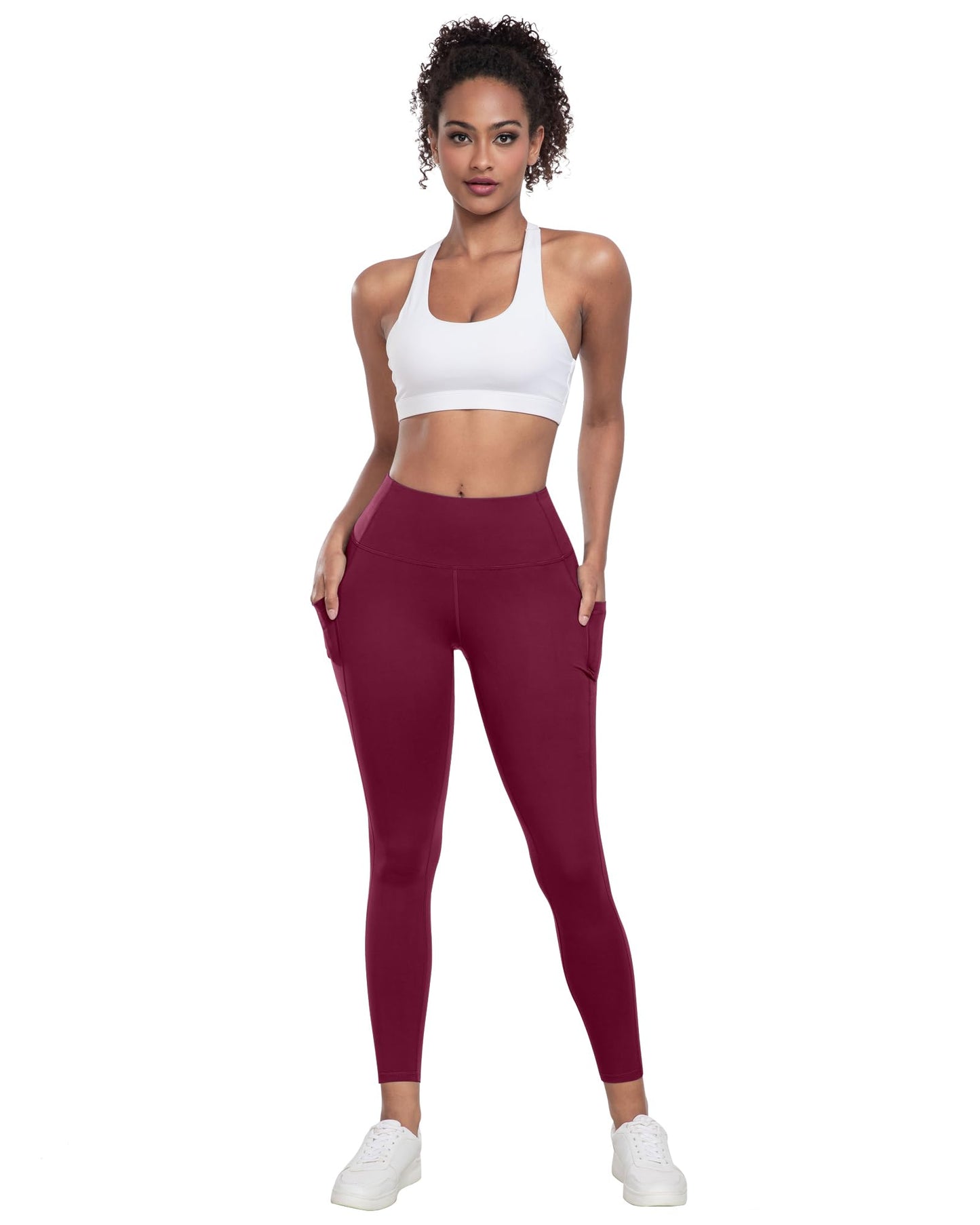 LZYVOO Leggings with Pockets for Women, 6 Packs Soft High Waisted Tummy Control Workout Yoga Pants