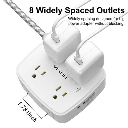 6FT Surge Protector USB Power Strip