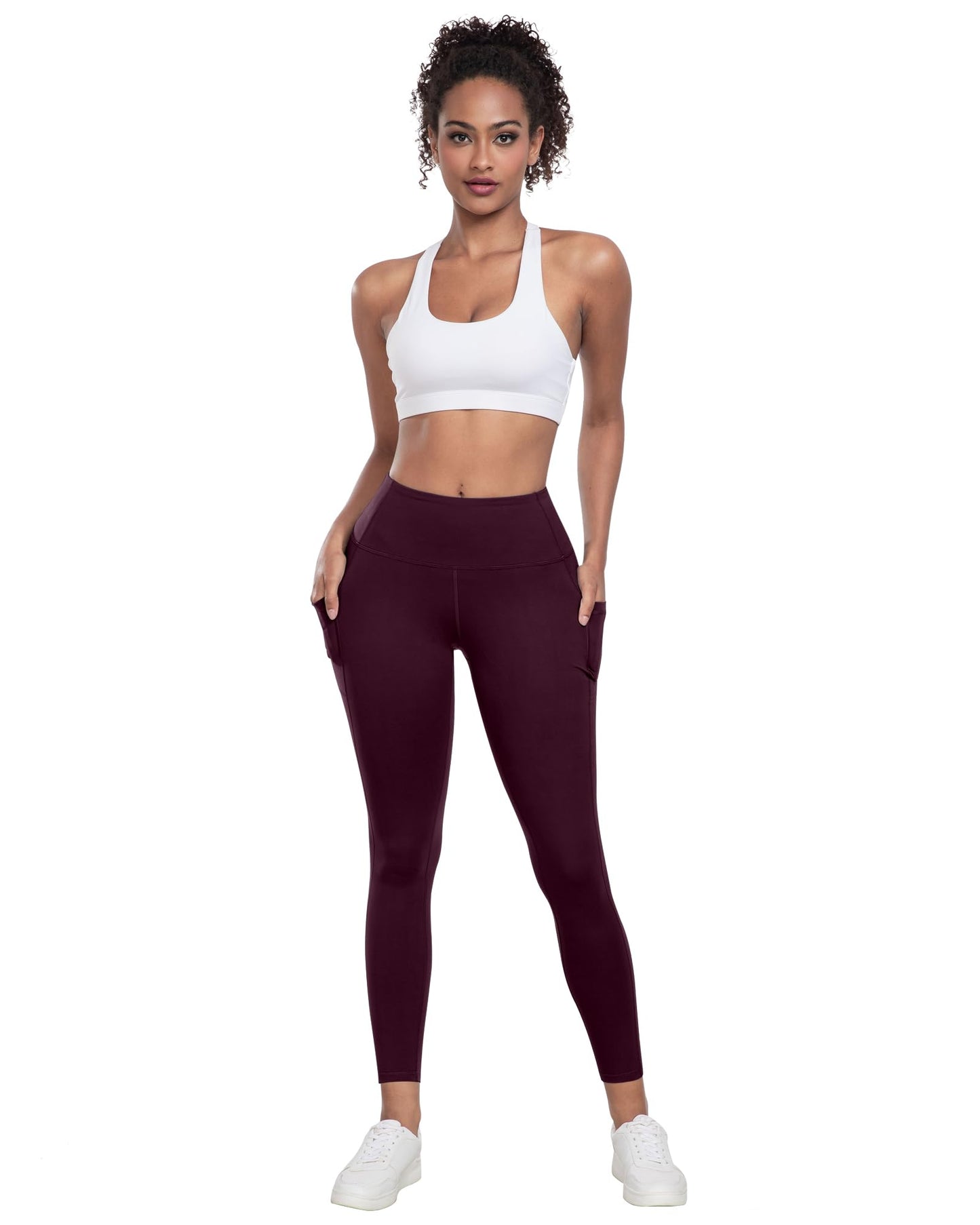 LZYVOO Leggings with Pockets for Women, 6 Packs Soft High Waisted Tummy Control Workout Yoga Pants