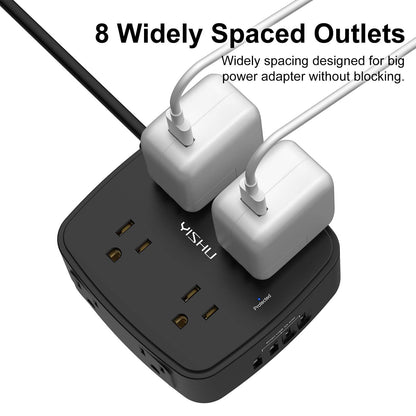 6FT Surge Protector USB Power Strip