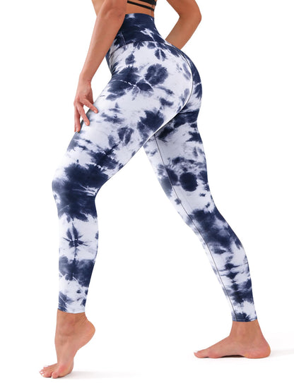 Bluemaple High Waisted Leggings for Women - Tummy Control Pants Non See Through Workout Soft Yoga Pants for Running Plus Size