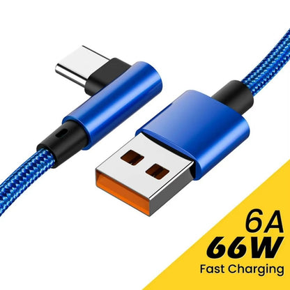 66W 6A USB-C 90° Fast Charging Cable - Malachi Wallace boutique