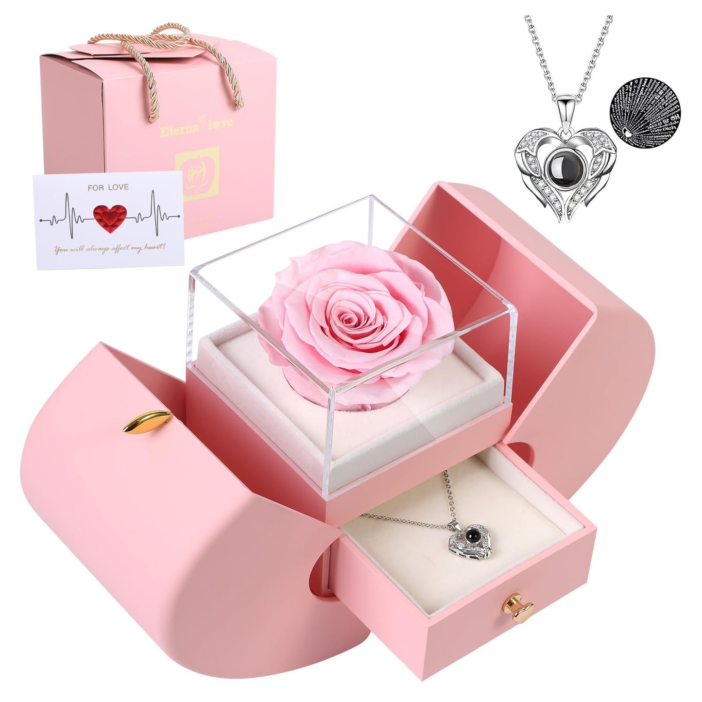 Forever Love Rose Necklace Keepsake