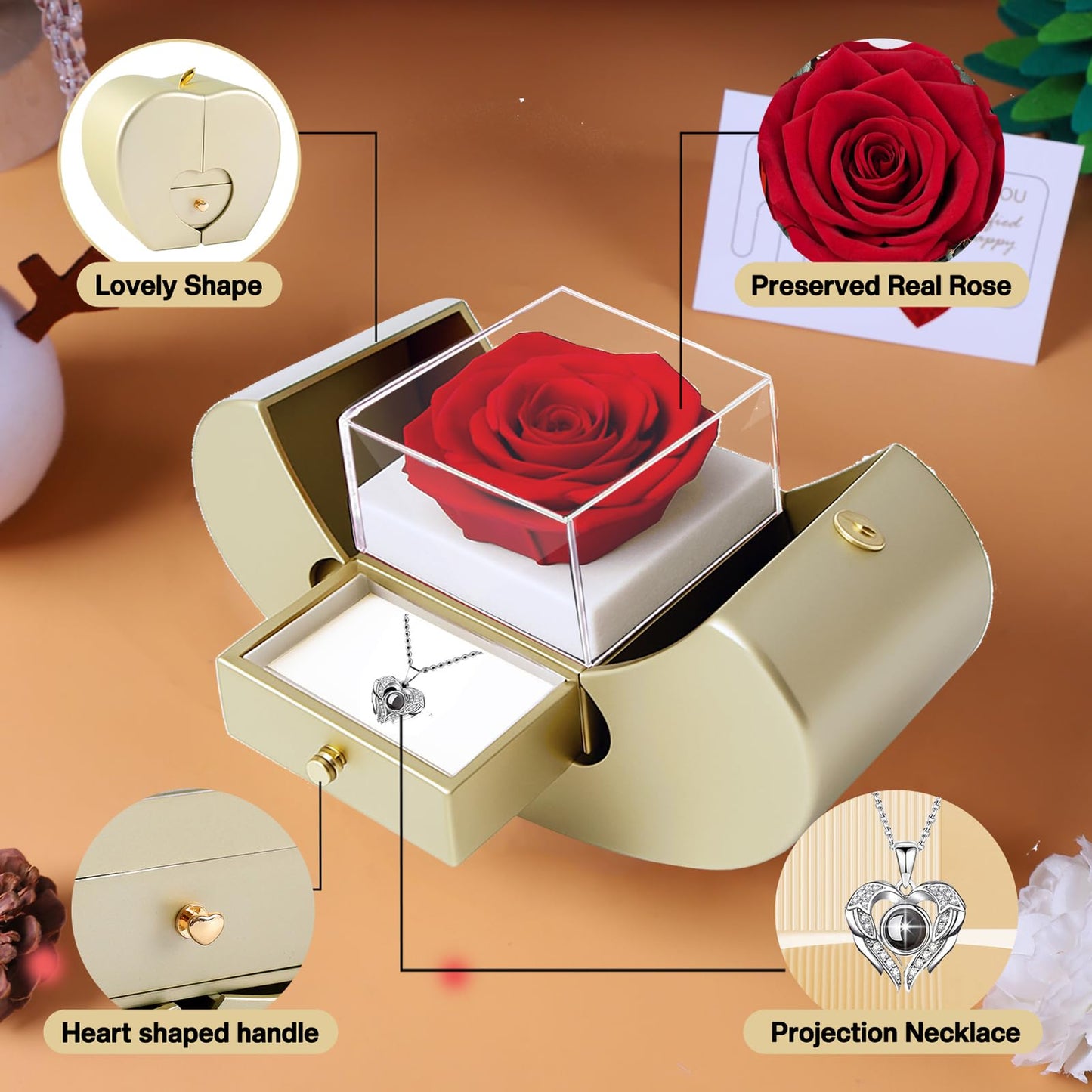 Forever Love Rose Necklace Keepsake