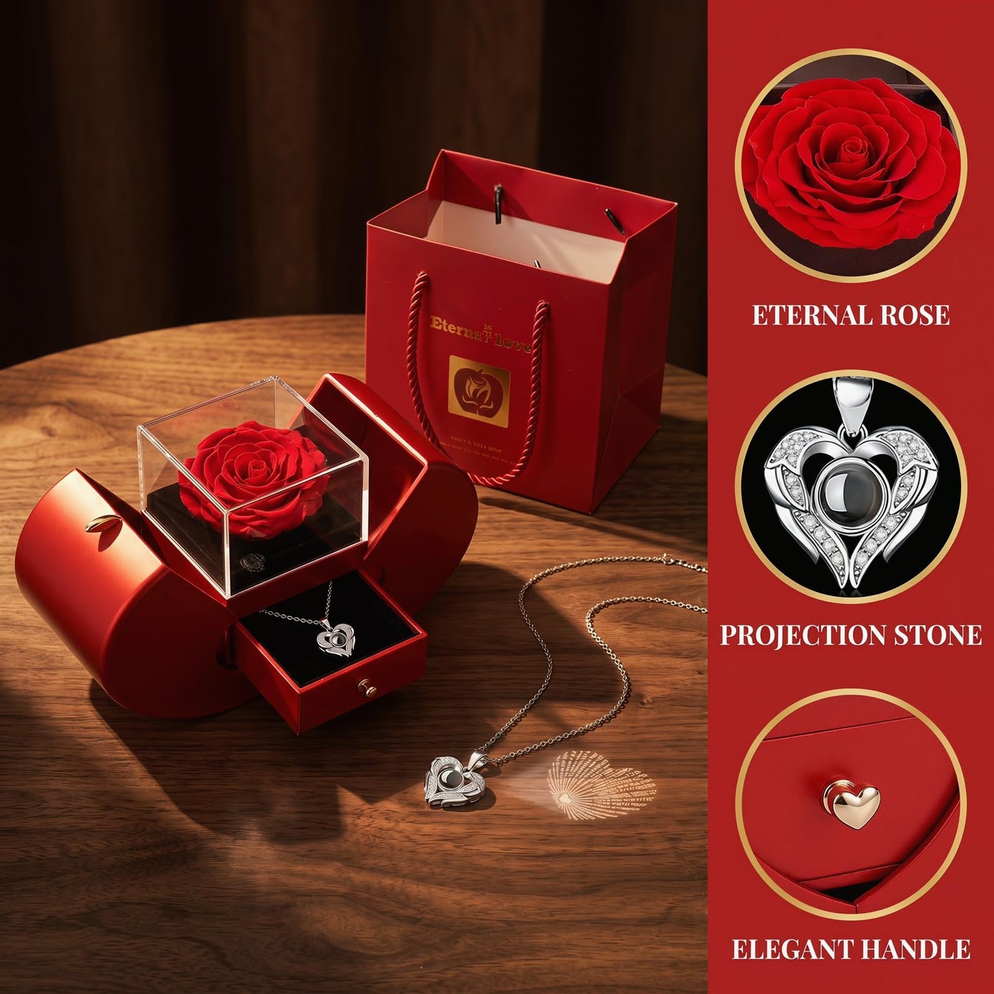 Forever Love Rose Necklace Keepsake