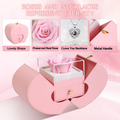 Forever Love Rose Necklace Keepsake