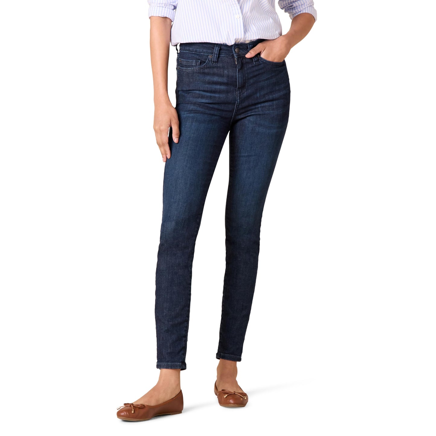 Amazon Essentials Women's High-Rise Skinny Jeans with Stretch, 5-Pocket Styling, 3 Inseam Lengths - Discontinued Colors