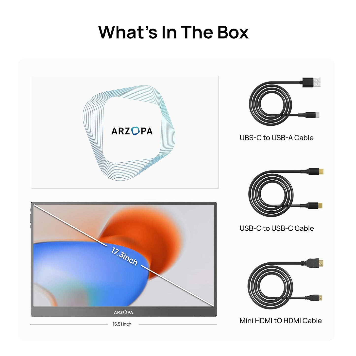 ARZOPA Kickstand Portable Gaming Monitor