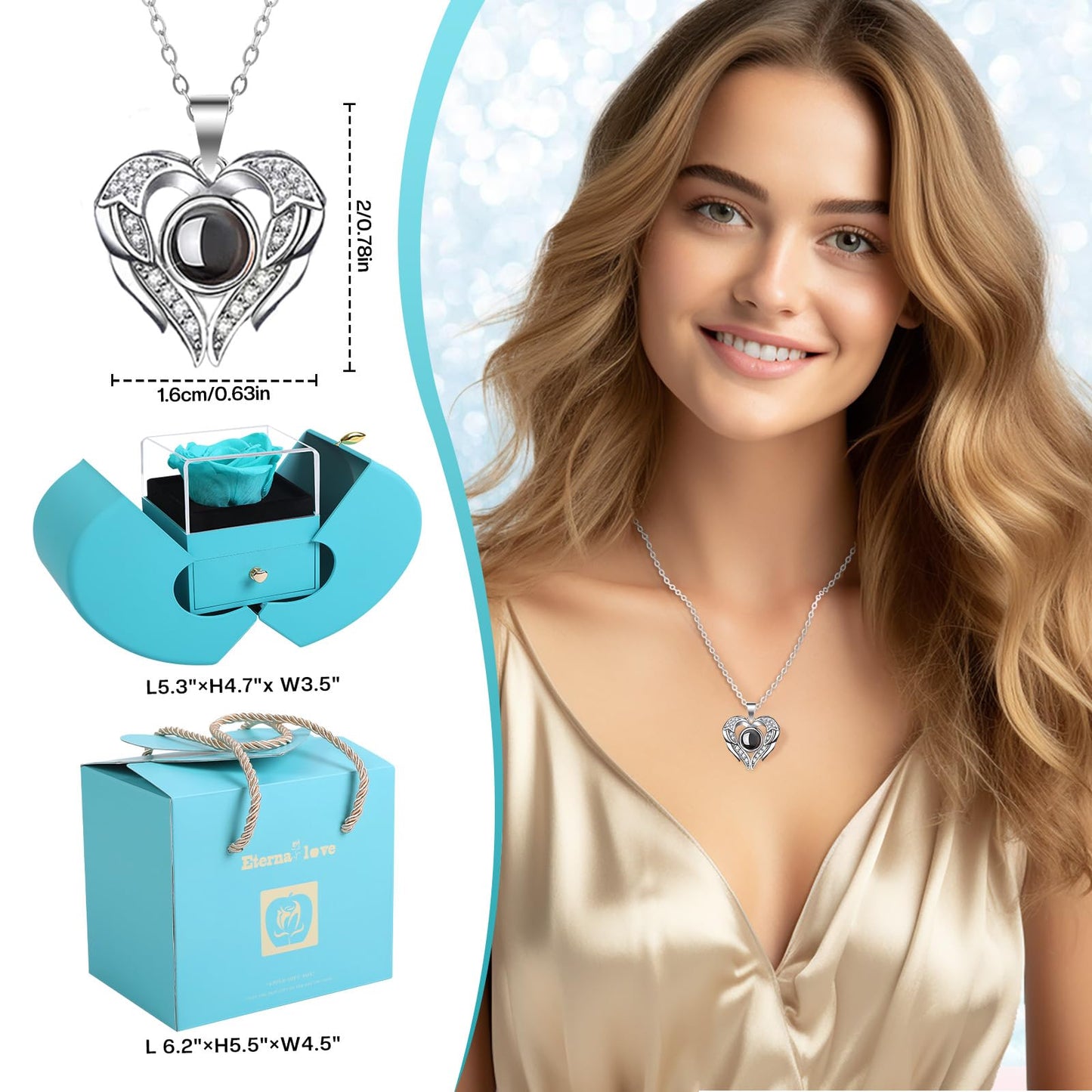 Forever Love Rose Necklace Keepsake