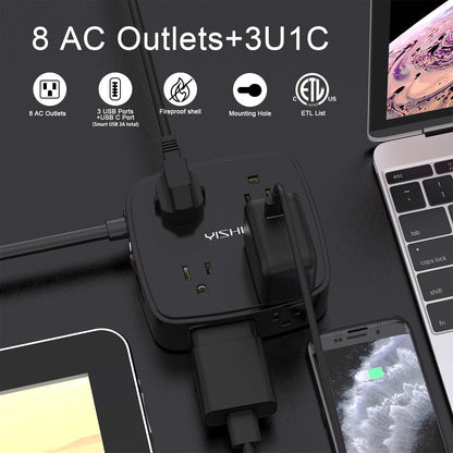 6FT Surge Protector USB Power Strip