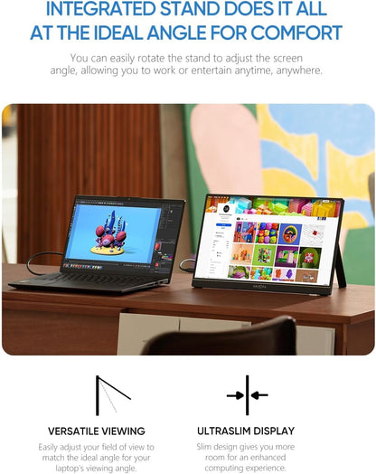 ARZOPA Kickstand Portable Gaming Monitor