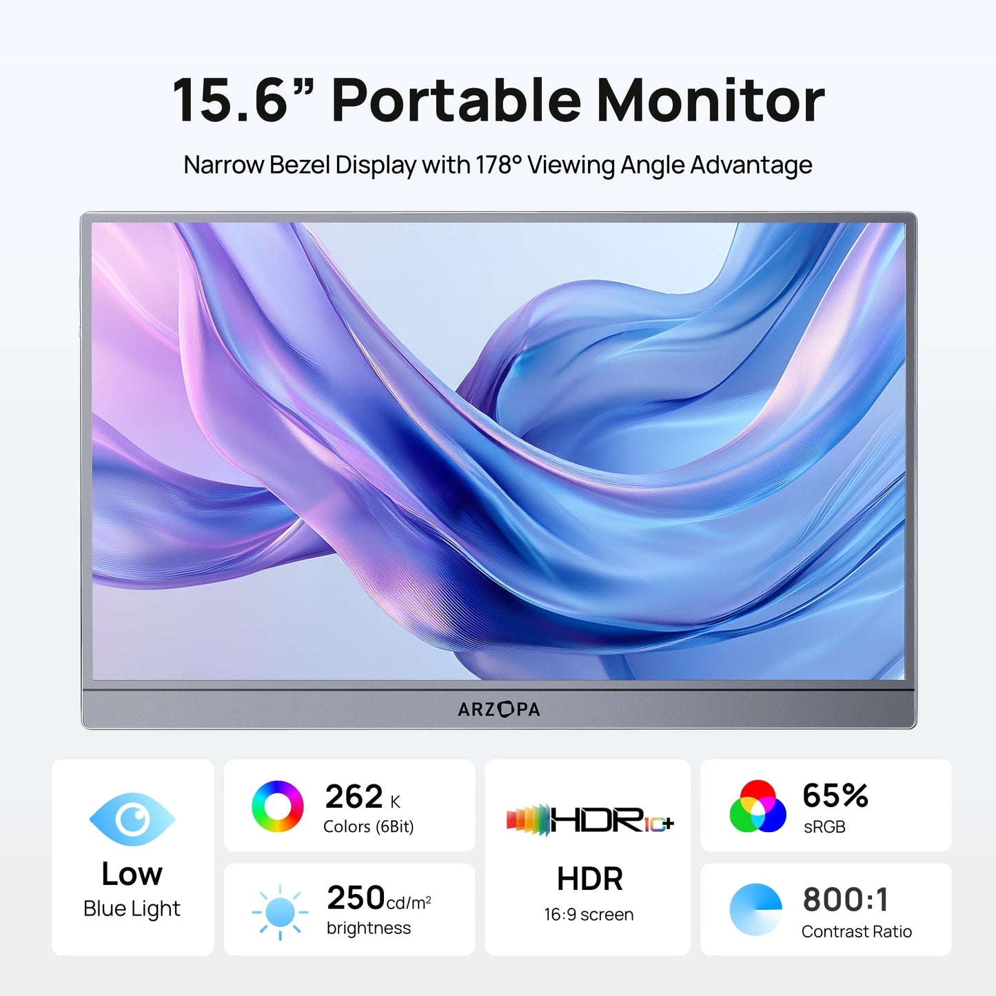 ARZOPA Kickstand Portable Gaming Monitor