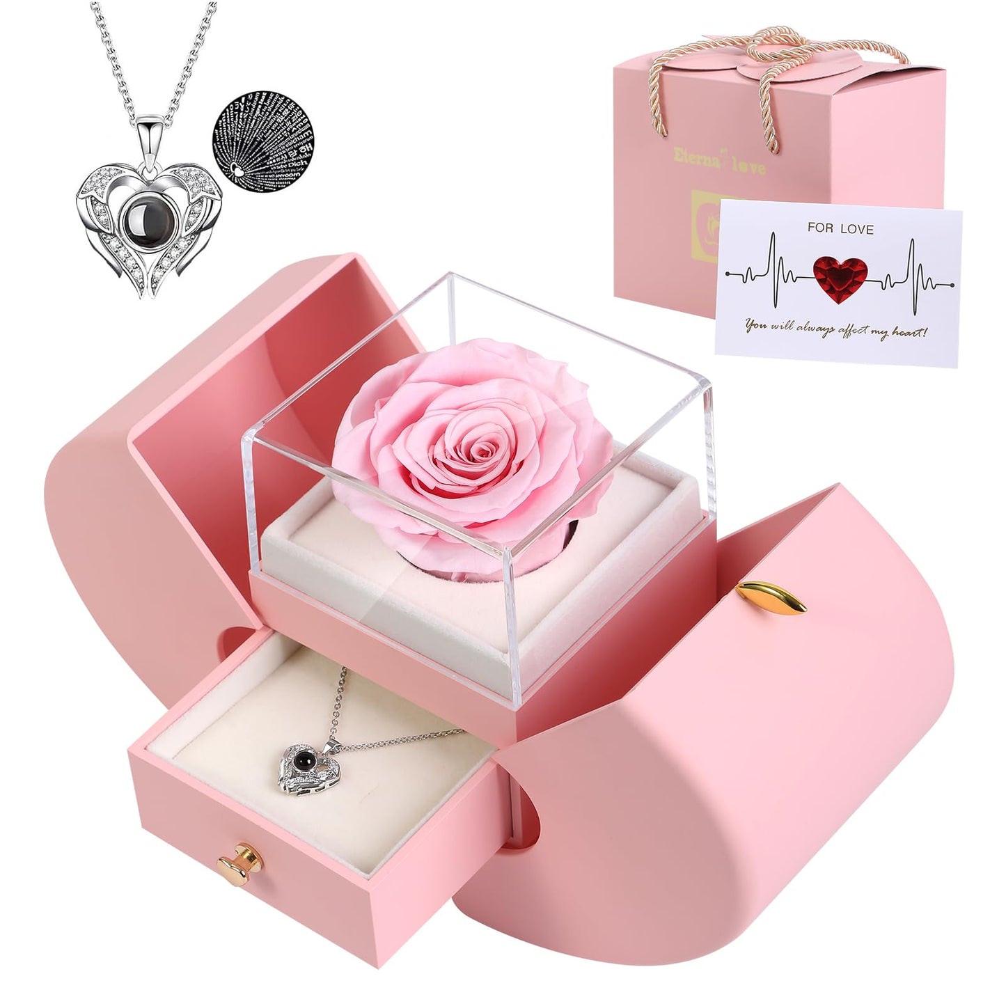 Forever Love Rose Necklace Keepsake