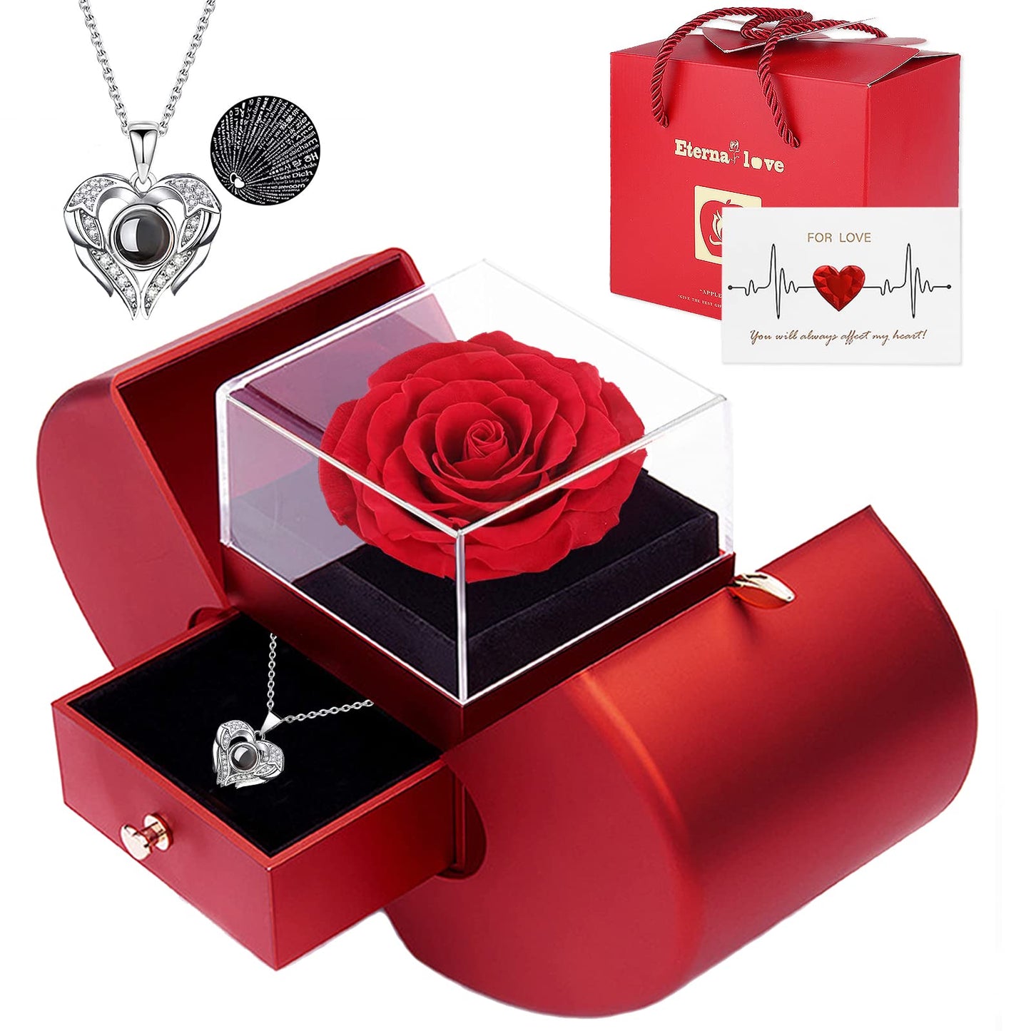 Forever Love Rose Necklace Keepsake