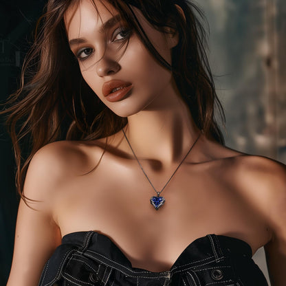 CDE Angel Wings Heart Birthstone Pendant Necklace Gift for Women