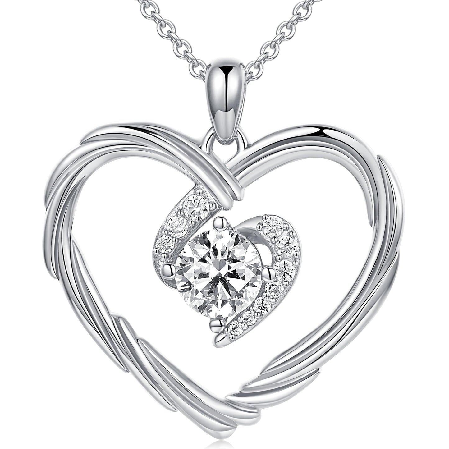18K Gold Heart Birthstone Necklace Gift
