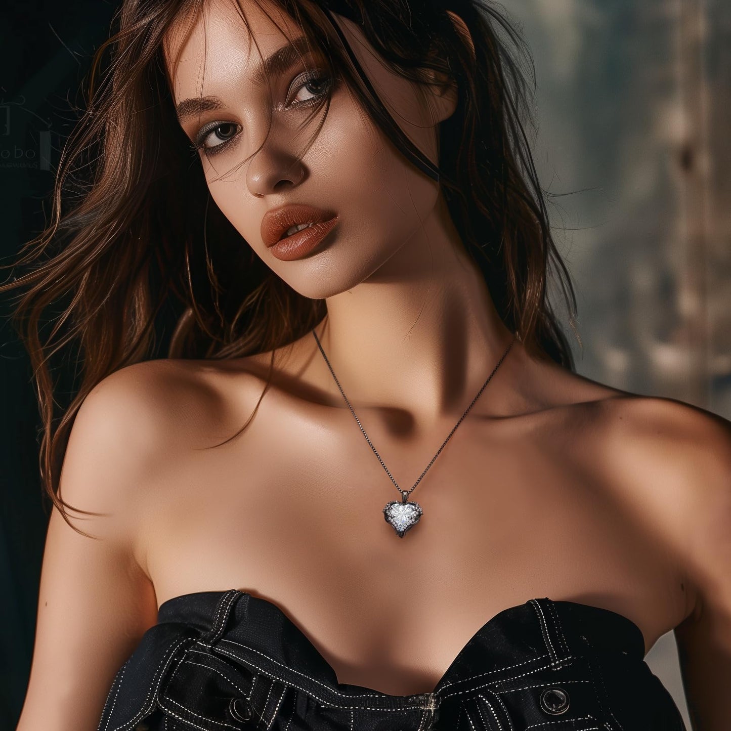 CDE Angel Wings Heart Birthstone Pendant Necklace Gift for Women