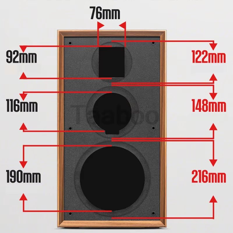 8 Inch Three-Way Labyrinth Speaker Empty Box Bookshelf Speaker Home Speaker DIY Hifi Audio Wooden Handmade Box Passive Speaker - Malachi Wallace boutique