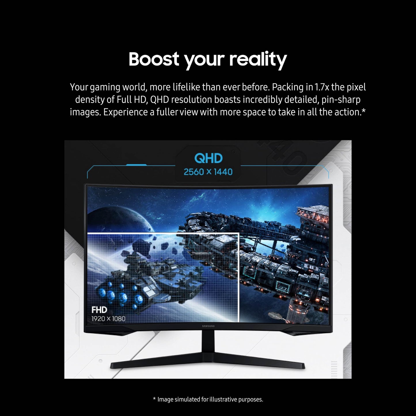 Samsung Odyssey G55C QHD Curved Gaming Monitor