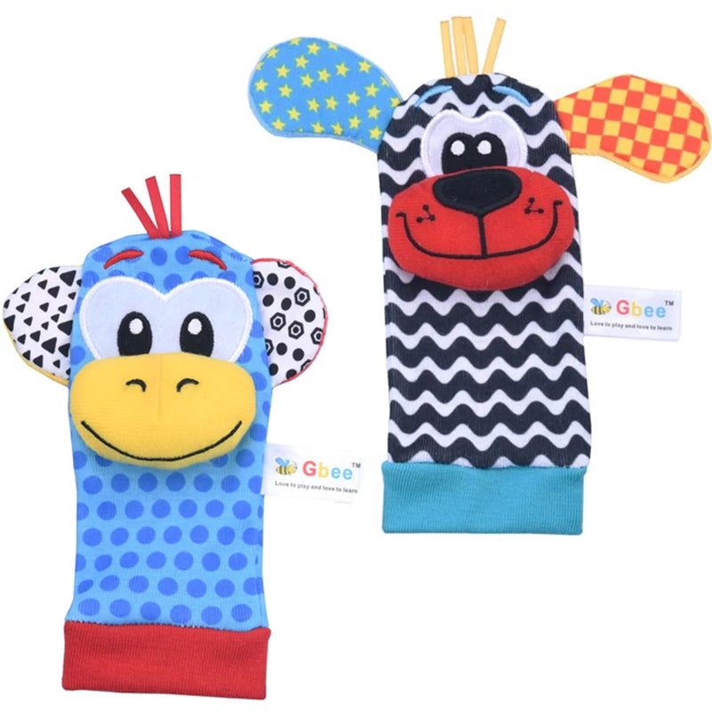 Baby Toys Baby Rattle Toys 0 12 Months Stuffed Animal Socks Wrist Strap Rattle Newborn Foot Sock Bug Wrist Strap Baby Socks