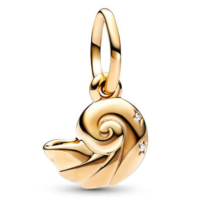 Disney Mickey Minnie Ice and Snow Princess Cartoon Series Pendant DIY Large Hole Zinc Charm Jewelry