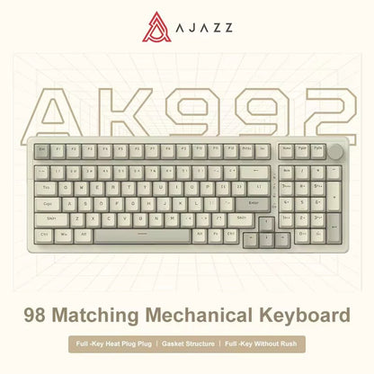 AK992 Wired Mechanical Keyboard 98-Key Full Layout Hot-Swap USB Gaming Keyboard Multimedia Key Knob for Desktop PC Laptop - Malachi Wallace boutique