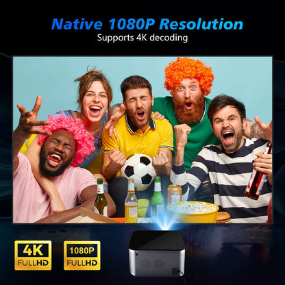 Android 11 4K Smart Projector 580ANSI 1920*1080P Full HD Wifi6 BT5.0 Allwinner H713 Voice Control Home Cinema Theater - Malachi Wallace boutique