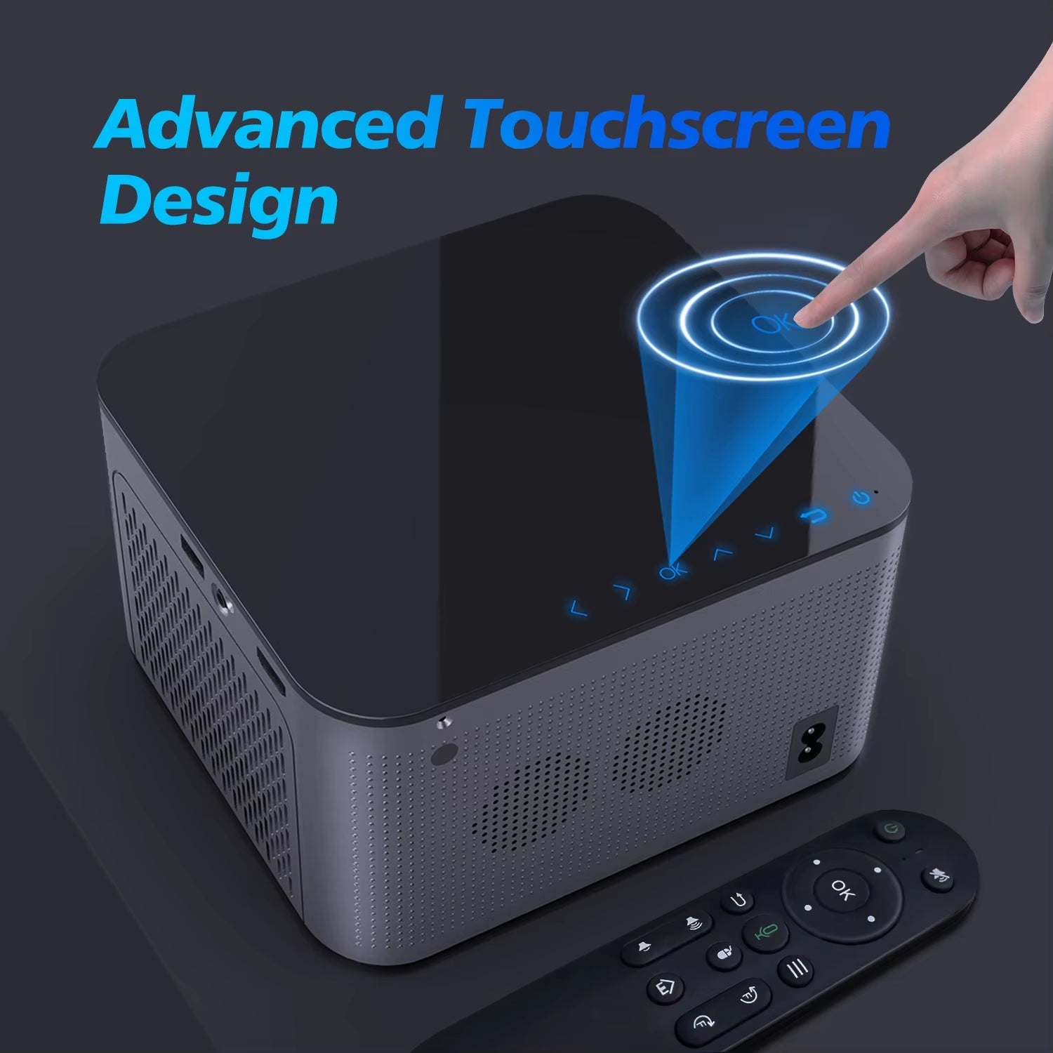 Android 11 4K Smart Projector 580ANSI 1920*1080P Full HD Wifi6 BT5.0 Allwinner H713 Voice Control Home Cinema Theater - Malachi Wallace boutique