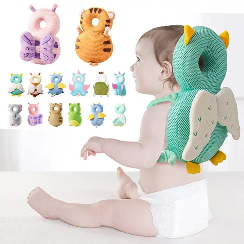 Baby Head Protector Backpack Pillow Soft Cotton Protective Cushion Cartoon Security Pillows Cute Backpack for Baby Walking Crawl - Malachi Wallace boutique
