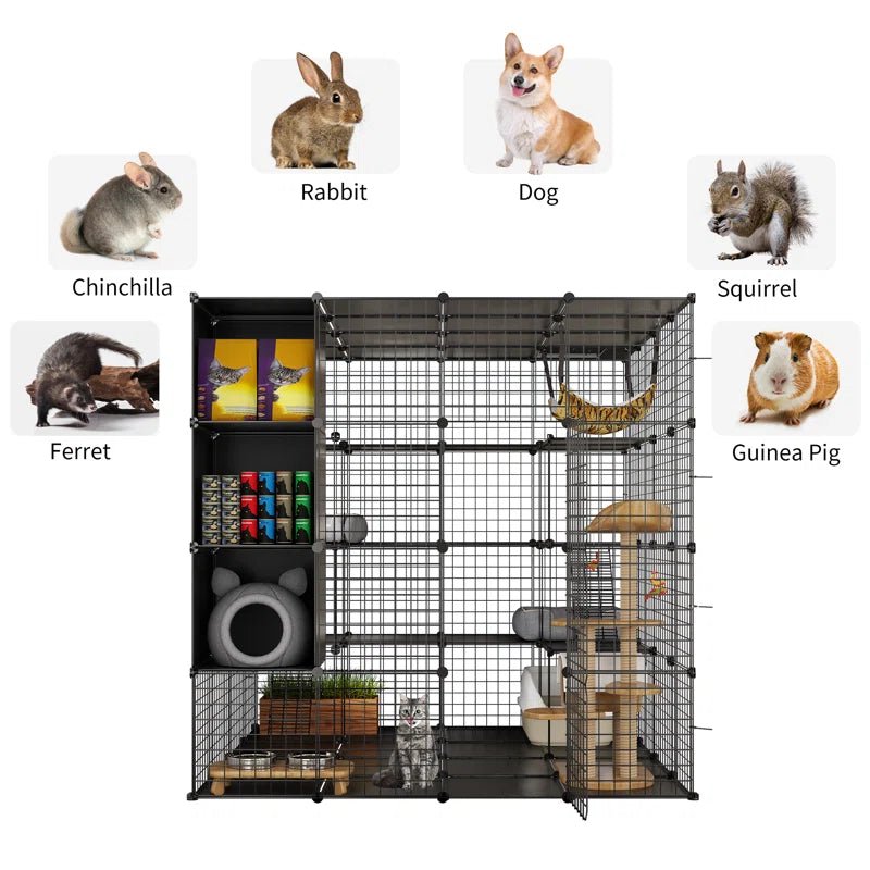 Boivin Portable Outdoor Cat Cage, Catio, Cat House, with Shelves - Malachi Wallace boutique